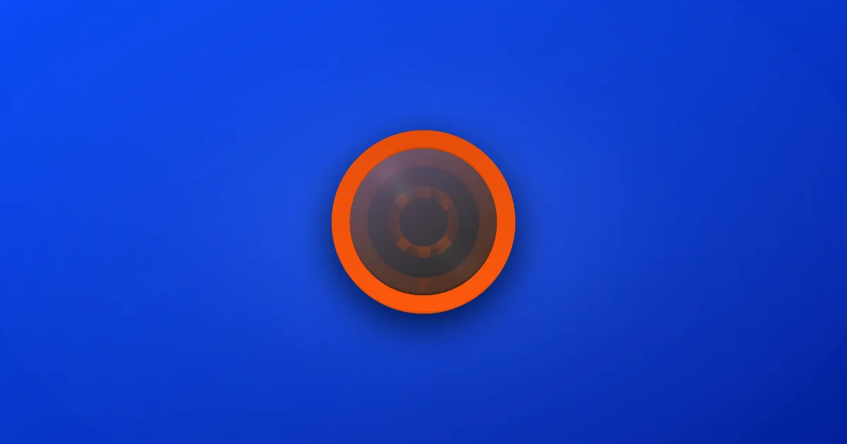 BT Cam app icon: a camera lens inside an orange ring.