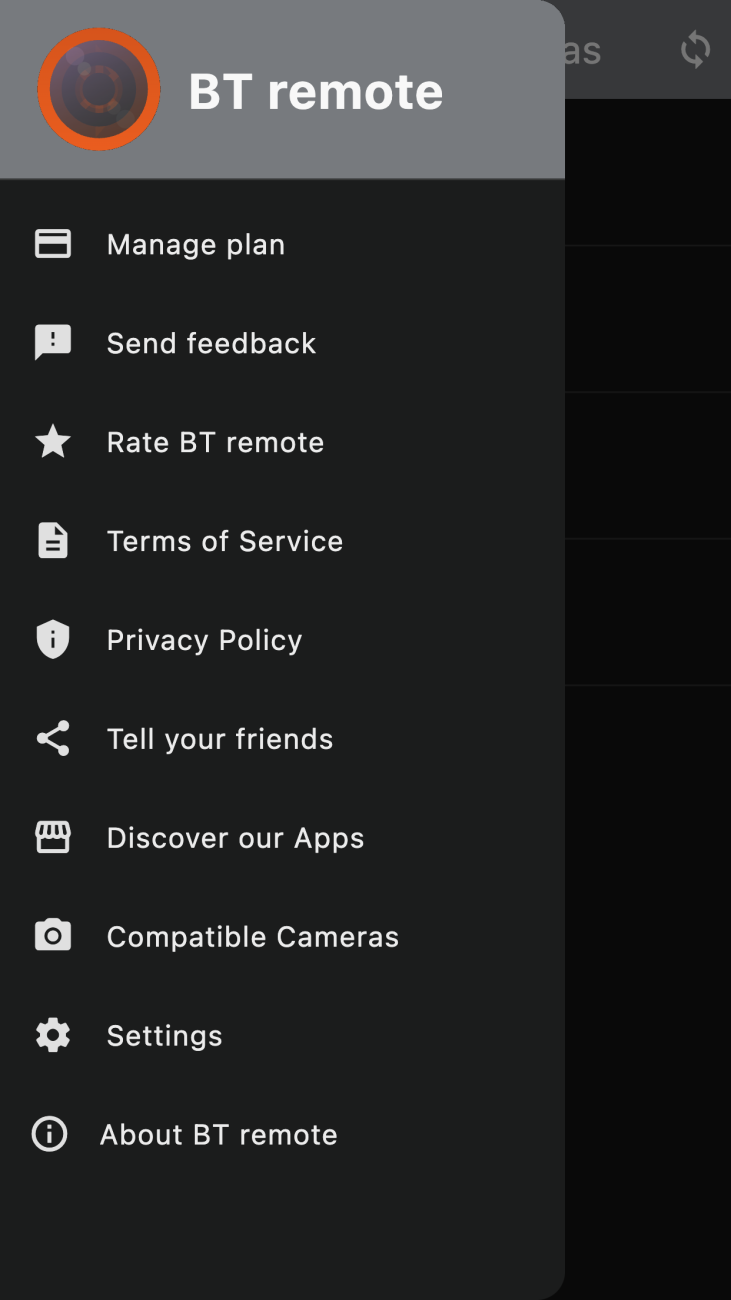 BT Cam Sony Camera Remote Navideck